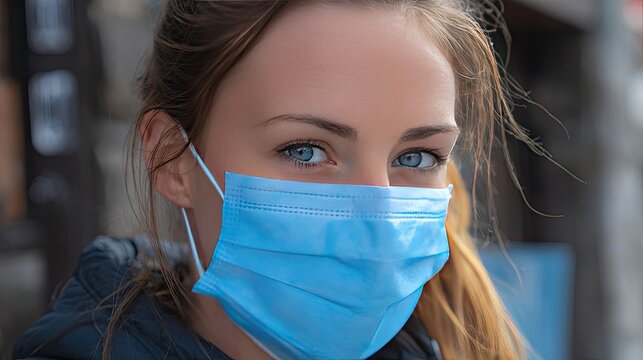 Photo of a non-woven dust mask for protection - Powered by Adobe