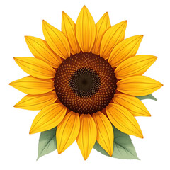 Fototapeta premium Detailed sunflower illustration isolated on a white background. Botanical art representing summer, growth, and natural beauty.