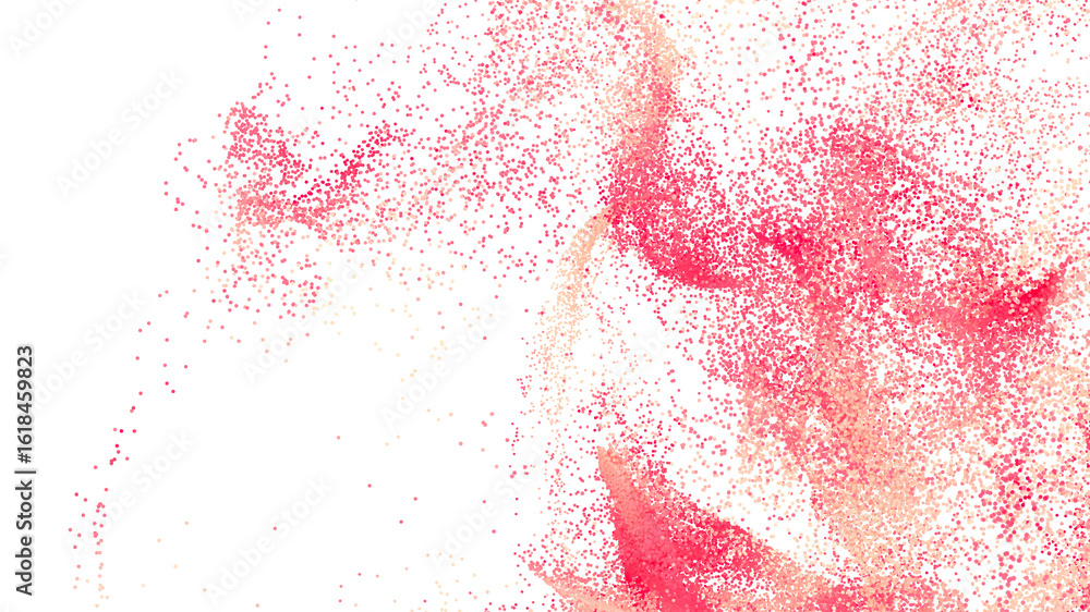 Aufkleber beautiful abstract background image of pink and peach particles bursting. ideal for design projects.