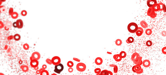 Download this high-quality stock photo of abstract red rings on a white background. Perfect for design projects.