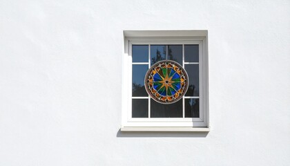 Small Window With Stained Glass Pattern