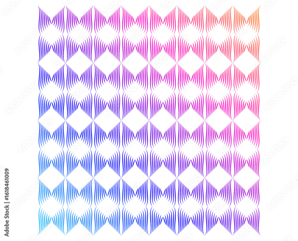 Aufkleber soft rainbow color. linear background. design elements. polygonal lines. guilloche. protective layer