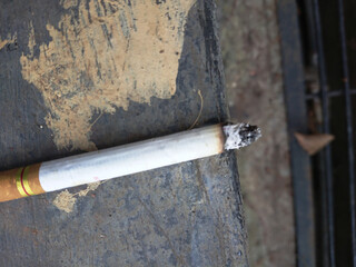 cigarette in ashtray