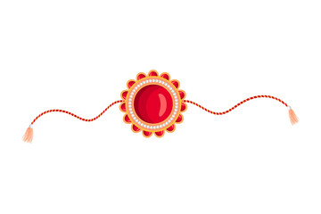 Decorated Rakhi for Indian Festival Raksha Bandhan Celebration isolated on white, transparent background