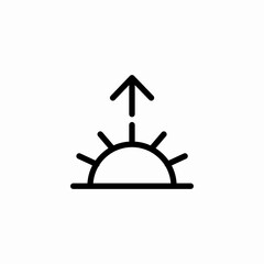 sunrise up arrow icon sign vector