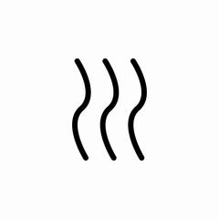 wavy smoke lines icon sign vector