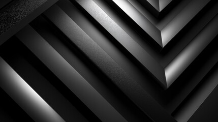 Black Geometric Abstract Pattern with Metallic Finish in Modern Style