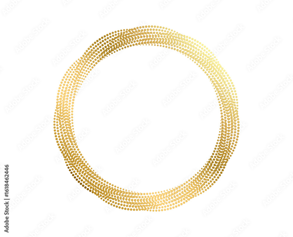 Aufkleber design elements. gold wave of many sparkling lines. abstract circle glow wavy shape on a white backg