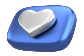Like icon. Like button. 3D illustration.