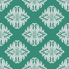 Decorative pattern on teal background