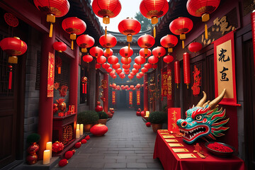 Chinese New Year Decoration.Tiggo or dingle fortune make New Years eve 8.