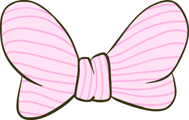 핑크줄무늬리본