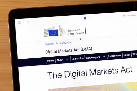 Ostersund, Sweden - July 30, 2025: Digital Markets Act DMA website. DMA is an EU regulation that aims to make the digital economy fairer and more contestable.
