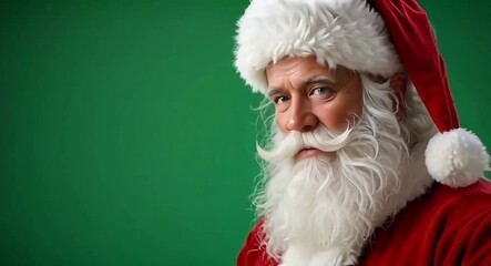 Santa-Claus on Green-Screen background.4k videos.  - Powered by Adobe