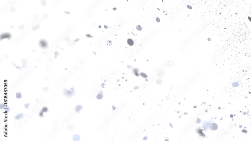 Poster high-resolution stock photo of abstract grey particles floating on a white background. perfect for o