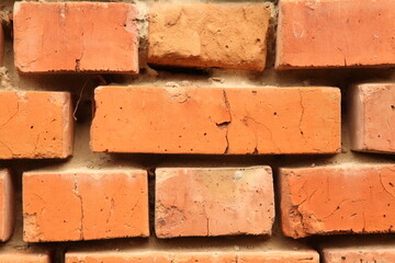 Red brick wall. Decorative background. Brick texture.