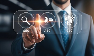 SEO, AEO, GEO Concepts for Online Marketing and Web Strategies