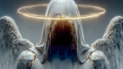 Heavenly Sentinel in Shadows &ndash; Generative AI