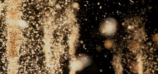 Abstract background with golden dust particles. Perfect for backgrounds, textures, and design projects.