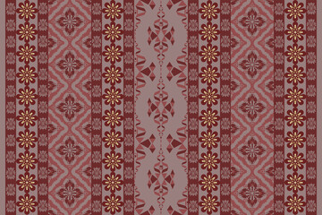 thai art pattern Ikat abstract ethnic art seamless pattern Mexican style wallpaper, set, geometric, oriental, fabric, clothing, print, ornament, Aztec geometric, furniture