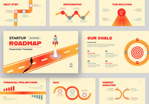 Startup Business Growth & Financial Roadmap Success Presentation Template