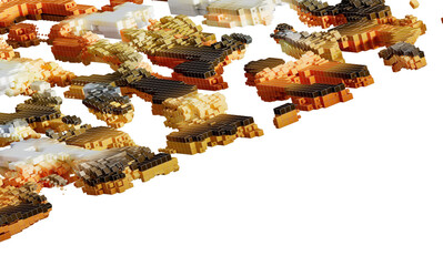 Colorful abstract background image of 3D block shapes. Perfect for modern designs.