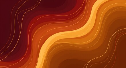 An abstract background with wavy lines and a gradient of warm, earthy colors
