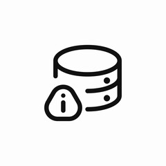 database alert error icon sign vector