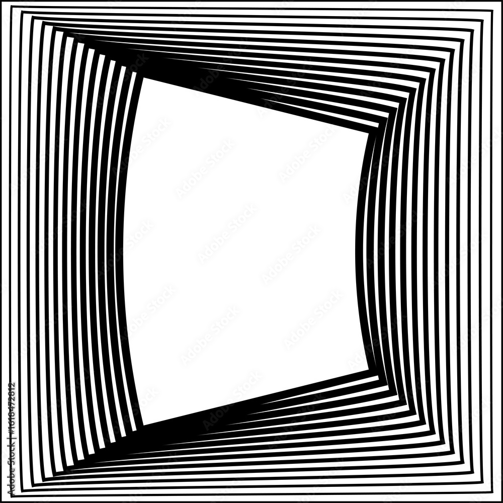 Poster square blend line effect geometric shapes. gradient frames