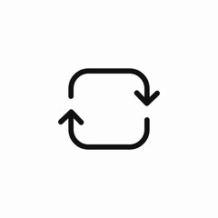 refresh sync arrows icon sign vector