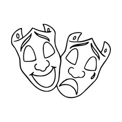 happy and sad drama masks