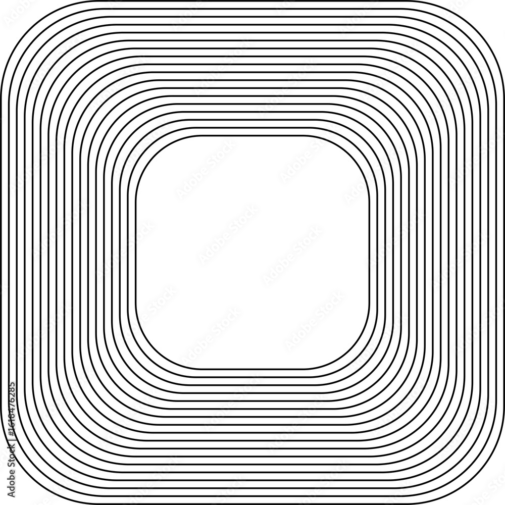 Poster rounded square line frame dynamic blend. technology element