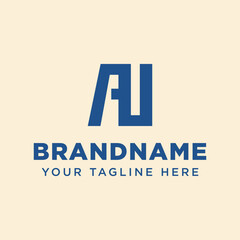 Letters AU Monogram Logo, suitable for any brand with UA or AU initials