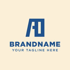 Letters AO Monogram Logo, suitable for any brand with OA or AO initials