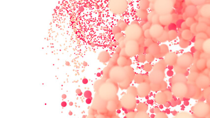 Beautiful abstract background with pink and peach bubbles. Perfect for websites, presentations, and more.