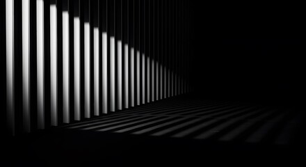 Naklejka premium Abstract space illusion created through the interplay of light and shadow