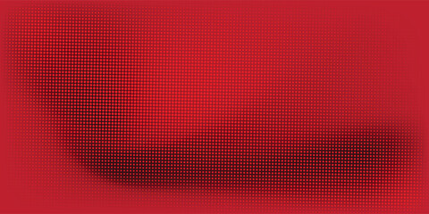 Modern abstract background featuring a digital wave made of glowing dots over a red theme ideal for web and design use