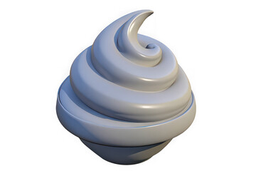 Soft serve ice cream cone against a dark background