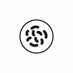 circle bacteria organisms icon sign vector