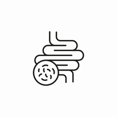 intestine bacteria gut icon sign vector