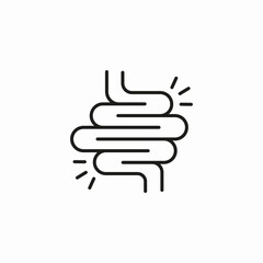 intestine digestive health icon sign vector
