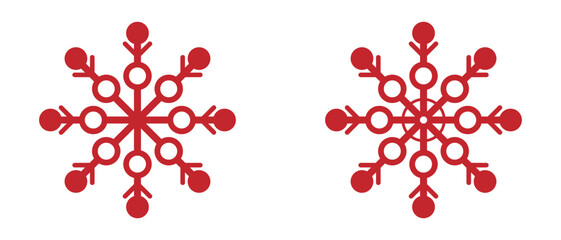 set of Snowflake Icon, abstract snowflake Vector.