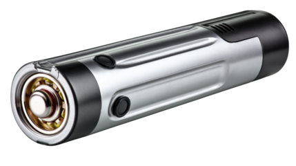 Sleek Modern Flashlight with Battery Compartment and On-Off Switch for Outdoor and Emergency Use
