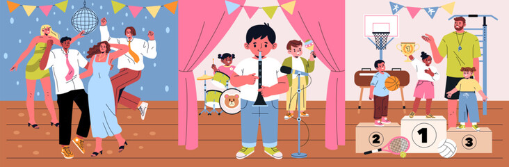 Lively Event with Dancing, Music, and Award Ceremony