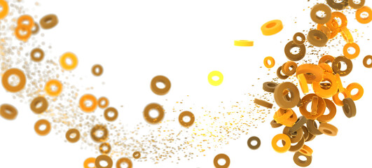 Abstract background with swirling gold and orange rings. Perfect for websites, presentations, and more.