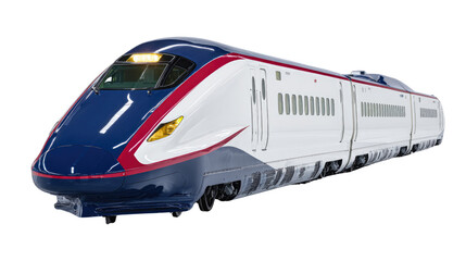 Fototapeta premium High-Speed Bullet Train with Streamlined Design and Modern Aesthetic on White Background
