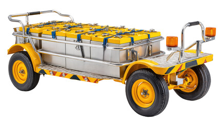 Electric Vehicle Battery Transport Cart with Multiple Battery Compartments for Efficient Transportation