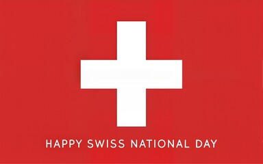 Obraz premium Happy Swiss National Day. High quality
