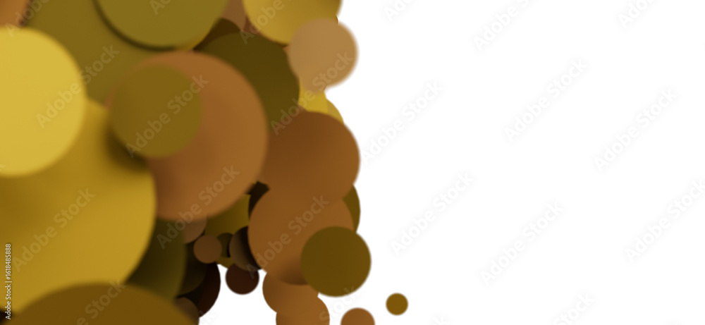 Poster modern abstract background with overlapping gold circles. perfect for presentations or websites.