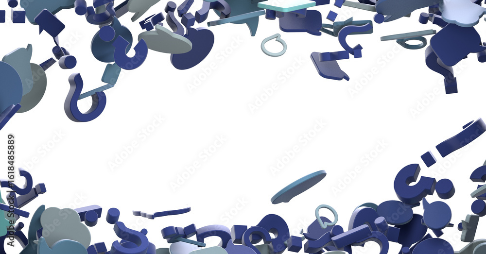 Aufkleber 3d rendering flying email icon and web flying